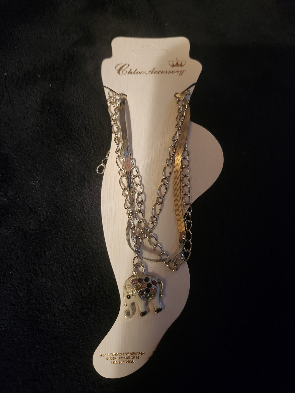 Chloe Multichain Bracelet with Multicolor Elephant Charm
